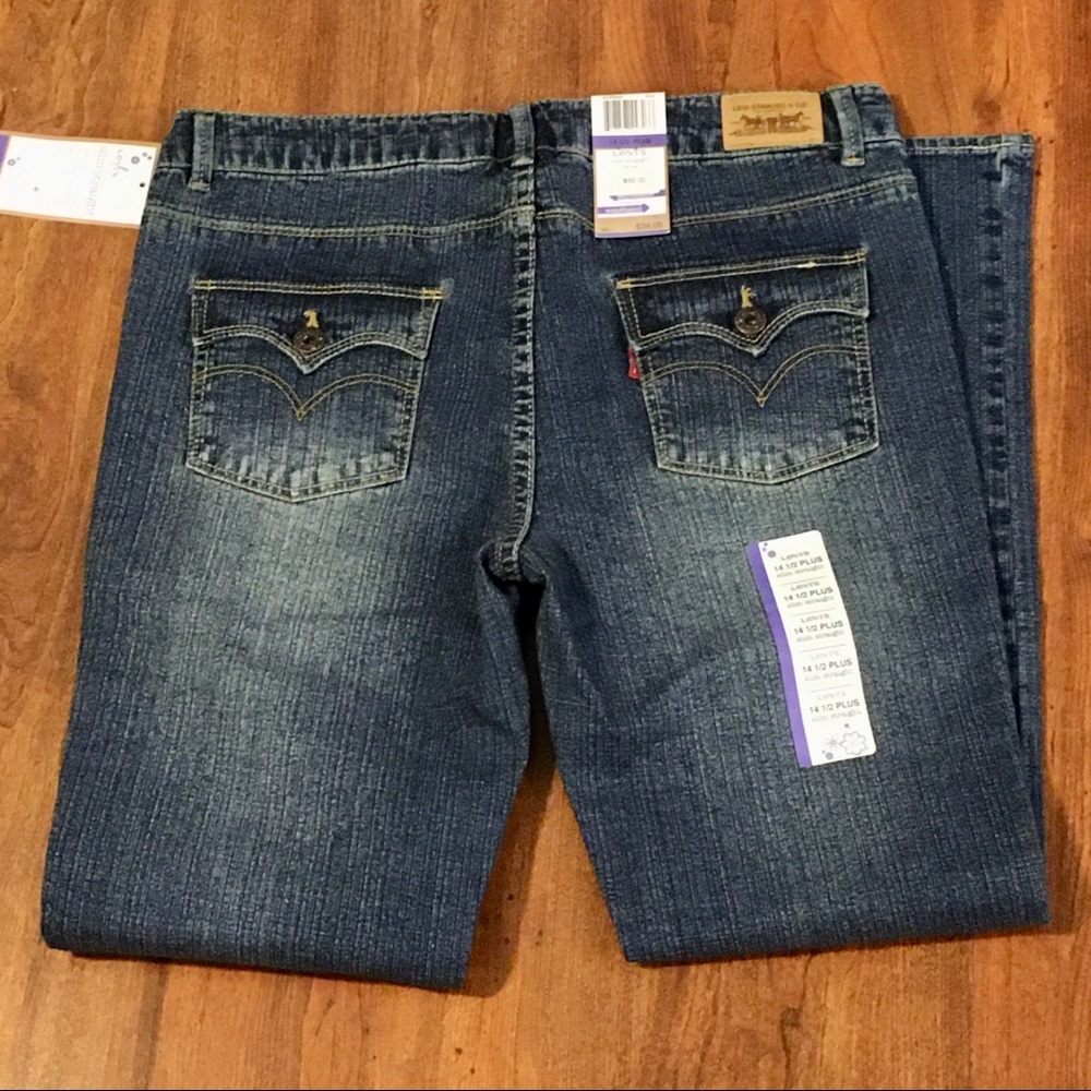 NWT Levi's Slim Straight Fit Jeans 14 1/2 Plus New - Picture 3 of 8